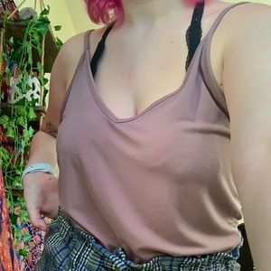 lavender v-neck blouse